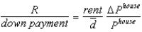 The arbitrage condition for residential investment is: A)    . B)    . C)    . D)    . E)    .