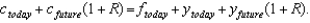 The consumer's lifetime utility is given as  