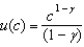 A widely used utility function in the economics literature is the constant rate of risk aversion utility function, of which log utility is a special case. It is given by    . With this utility function, the marginal utility of consumption is c <sup>- \gamma </sup> . What is the Euler equation for this utility function? Show that if    , the Euler equation is the same as if we used log utility. 