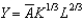 Using the Cobb-Douglas production function   , the marginal product of labor, or the real Wage, is: A)    . B)    . C)    . D)    . E)    .