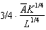 Using the Cobb-Douglas production    , the marginal product of labor, or the real wage, is    .