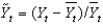 Defining    as current output,    as potential output, and    as short-run fluctuations, the equation    is defined as the percentage deviation of current output from potential output.