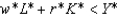 <strong>Suppose the payments to capital and labor are (w*L*)/Y* = 2/3 and (r*K*)/Y* = 2/3, respectively. One implication of this result is:</strong> A) . B) . C) . D) . E) .