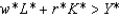 <strong>Suppose the payments to capital and labor are (w*L*)/Y* = 2/3 and (r*K*)/Y* = 2/3, respectively. One implication of this result is:</strong> A) . B) . C) . D) . E) .