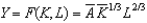 In the production function    ,    represents a productivity parameter.