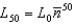 Suppose there are L<sub>0</sub> people in the world today. If the population growth rate equals   , then in 50 years, the world population will be: A)    . B)    . C)    . D)    . E)    .