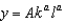 Suppose k, l, and A grow at constant rates given by        and    The growth rate of y if    is  
