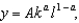 Suppose k and l grow at constant rates given by    and    and A is a constant. If    the growth rate of y is  