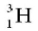 Which of the following is not an isotope of hydrogen? A)    B)    C)    D)   