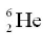 The helium isotope   undergoes beta decay with the emission of an electron. The product of the decay is A)   B)   C)   D)  