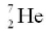 The helium isotope   undergoes beta decay with the emission of an electron. The product of the decay is A)   B)   C)   D)  