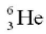 The helium isotope   undergoes beta decay with the emission of an electron. The product of the decay is A)   B)   C)   D)  