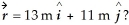 A force   = 12 N   - 10 N   Acts on an object.How much work does this force do as the object moves from the origin to the point   A)  46 J B)  266 J C)  37 J D)  62 J