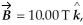 A particle with charge -5.00 C initially moves at   = (1.00   + 7) 00   ) m/s. If it encounters a magnetic field   Find the magnetic force vector on the particle. A)  (-350   + 50.0   )  N B)  (-350   - 50.0   )  N C)  (350   + 50.0   )  N D)  (350   - 50.0   )  N