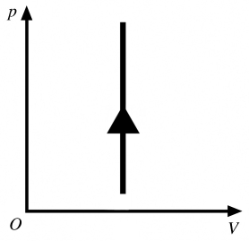 The process shown in the pV diagram in the figure is   A)  adiabatic. B)  isothermal. C)  isochoric. D)  isobaric.