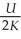 A charged capacitor stores energy U.Without connecting this capacitor to anything,dielectric having dielectric constant K is now inserted between the plates of the capacitor,completely filling the space between them.How much energy does the capacitor now store? A)  2KU B)  KU C)  U D)    E)   