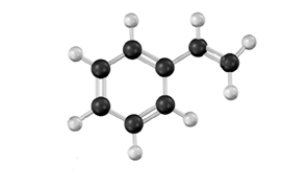 Draw two repeating units of the polymer formed by the reaction of 1,3-butadiene with the following substance. Atoms other than carbon and hydrogen are labeled.  