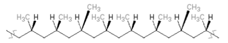 Classify the following polymer.   A)  isotactic B)  syndiotactic C)  atactic