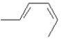 To answer the following question(s), consider the π molecular orbitals of a conjugated diene shown below:   -Draw the product(s) you would expect to obtain from photochemical cyclization of (2Z, 4E)-hexadiene.  