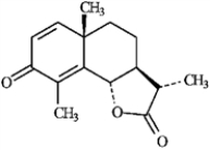 Indicate by asterisks the stereogenic centers present in each of the indicated terpenes in the following question(s). -Place asterisks: α-santonin  