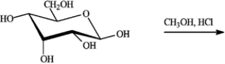 Refer to the sugars below to answer the following question(s). Choose the sugar that best fits each description. There is only one correct answer for each question, but sugars may be used more than once. Indicate each answer by the corresponding letter.          -Complete the equation for the following reaction.  