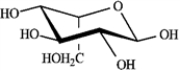 Refer to D-iodose below to answer the following question(s) .   -Refer to instructions. The Fischer projection for D-iodose (above)  corresponds to which pyranose below? A)    B)    C)    D)   