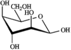 What is the correct structure for α-D-glucopyranose? A)    B)    C)    D)   