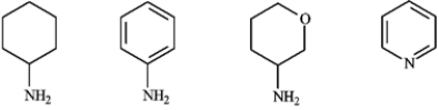 Circle any of the following that would be classified as a heterocyclic amine.  