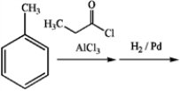 What is the major organic product obtained from the following sequence of reactions?   A)    B)    C)    D)   
