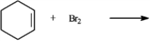The product(s)  of the reaction when carried out in an organic solvent   would be: A)  cis-1,2-dibromocyclohexane only B)  trans-1,2-dibromocyclohexane only C)  50/50 mixture of cis-1,2-dibromocyclohexane and trans-1,2-dibromocyclohexane only D)  mixture with > 50% being trans-1,2-dibromocyclohexane only