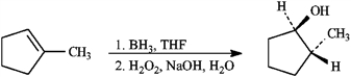 Consider the reaction below to answer the following question(s) . Alkenes may be hydrated by the hydroboration/oxidation procedure shown.   -Refer to instructions. The regiochemistry of hydroboration/oxidation of alkenes is: A)  Markovnikov. B)  non-Markovnikov C)  subject to solvent effects. D)  unrelated to alkene structure.