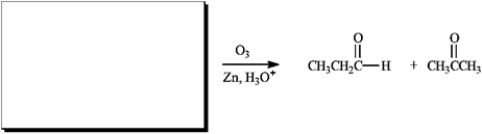 For each reaction below, suggest structures for alkenes that give the indicated reaction products. There may be more than one answer. -Suggest structure(s):  