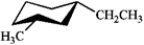 Which of the following is the most stable conformation of trans-1-ethyl-3-methylcyclohexane? A)    B)    C)    D)   