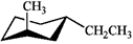 Which of the following is the most stable conformation of trans-1-ethyl-3-methylcyclohexane? A)    B)    C)    D)   
