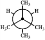 Which of the following Newman projections represents the most stable conformation of 2,3-dimethylbutane? ​ A   B   C   D   ​ A)  A B)  B C)  C D)  D