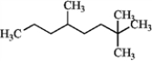 Choose a correct IUPAC name for:   A)  3-methyl-l-tert-butylhexane B)  5-methyloctane C)  2,5-dimethylheptane D)  4,7,7-trimethyloctane E)  none of these