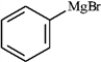 The following shows an intermediate used in a Grignard synthesis. Which atom will inductively donate electrons in this species?   A)  C B)  Br C)  Mg D)  H E)  both b and c
