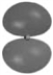Which of the following best represents the shape of a 2p atomic orbital of carbon? A   B   C   D   A)  A B)  B C)  C D)  D