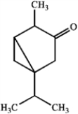 Specify the hybridization of each carbon atom of limonene, a natural product present in citrus fruits, and thujone, which is derived from wormwood, a traditional component of the notorious liquor, Absinthe.     limonene thujone