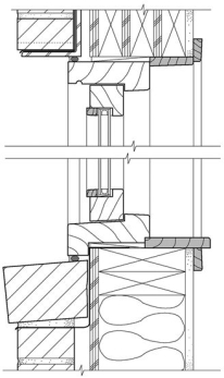 Using leader lines and labels, identify the following window elements in the sketch below: (i)stool, (ii)apron, (iii)glazing stop, (iv)jamb extension, (v)trim, (vi)weather- stripping, (vii)window head, (viii)window sill, and sealant and backer rod. (Note: To shorten the question, the Instructor may delete some items or convert into two questions with repeat sketch.)    SECTION THROUGH A WOOD WINDOW