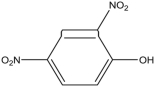 The structure of 2,4-dinitrophenol is shown below.Explain how it functions to uncouple a proton gradient across the mitochondrial membrane.  