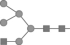 <strong>The glycan fragment shown below on the right has been cleaved by glycosylase enzymes,and HPLC analysis has produced the peaks 1 to 6.Which of the following fragments corresponds to peak 6? </strong> A) B) C) D)