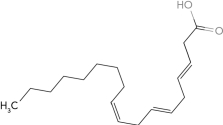 <strong>Identify the -6 fatty acid.</strong> A) B) C) D)