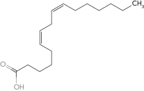 Using common nomenclature,name the following fatty acid structures. a. b. c.