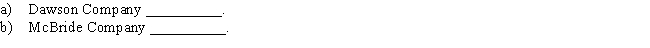 Refer to Instruction 5-1.Michael Mirer worked for Dawson Company for six months this year and earned $11,200.The other six months he earned $6,900 working for McBride Company (a separate company).The amount of FUTA taxes to be paid on Mirer's wages by the two companies is:  <div style=padding-top: 35px> 