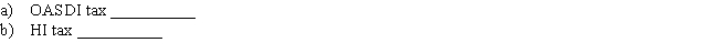 Refer to Instruction 3-1.On the last weekly pay of the first quarter,Lorenz is paid her current pay of $90 per day for four days worked and one day sick pay (total-$450).She is also paid her first quarter commission of $1,200 in this pay.How much will be deducted for: