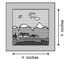  Multiply by using the rule for the square of a binomial. -The square painting in the figure measures x inches on each side. The painting is uniformly surrounded by a frame which measures 1 inch on each side. Write a polynomial in descending powers of x which expresses the Area of the square that includes the painting and the frame. Then write an expression for the area of the frame. (Hint: The area of the frame is the area of the painting and the frame minus the area of the painting.)     A)   x ^ { 2 } + 4 x + 4 ; 4 x + 4  B)   x ^ { 2 } + 4 ; 4  C)   x ^ { 2 } + 1 ; 1  D)   x ^ { 2 } + 2 x + 1 ; 2 x + 1