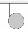 A solid uniform 3.33-kg disk has thin string of negligible mass wrapped around its rim,with one end of the string tied to the ceiling,as shown in the figure.The disk is released from rest,and as it falls,it turns as the string unwraps.At the instant its center has fallen 2.25 m,(a)how fast is the center moving,and (b)how much rotational kinetic energy does the disk have?  