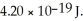 <strong>The work function of a particular metal is What is the photoelectric cutoff (threshold)wavelength for this metal? (c = 3.00 × 10<sup>8</sup> m/s,h = 6.626 × 10<sup>-34</sup> J ∙ s)</strong> A)473 nm B)308 nm C)393 nm D)554 nm