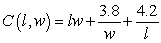 A manufacture is designing a packaging carton for shipping. The carton will be a box with a fixed volume of v cubic feet. The cost to construct each box is   dollars, where the box is l feet long and w feet wide. Suppose M is the minimum cost and   is the constraint equation, and   for   Estimate the minimum cost if the constraint curve equation is   A)    B)    C)    D)    E)   